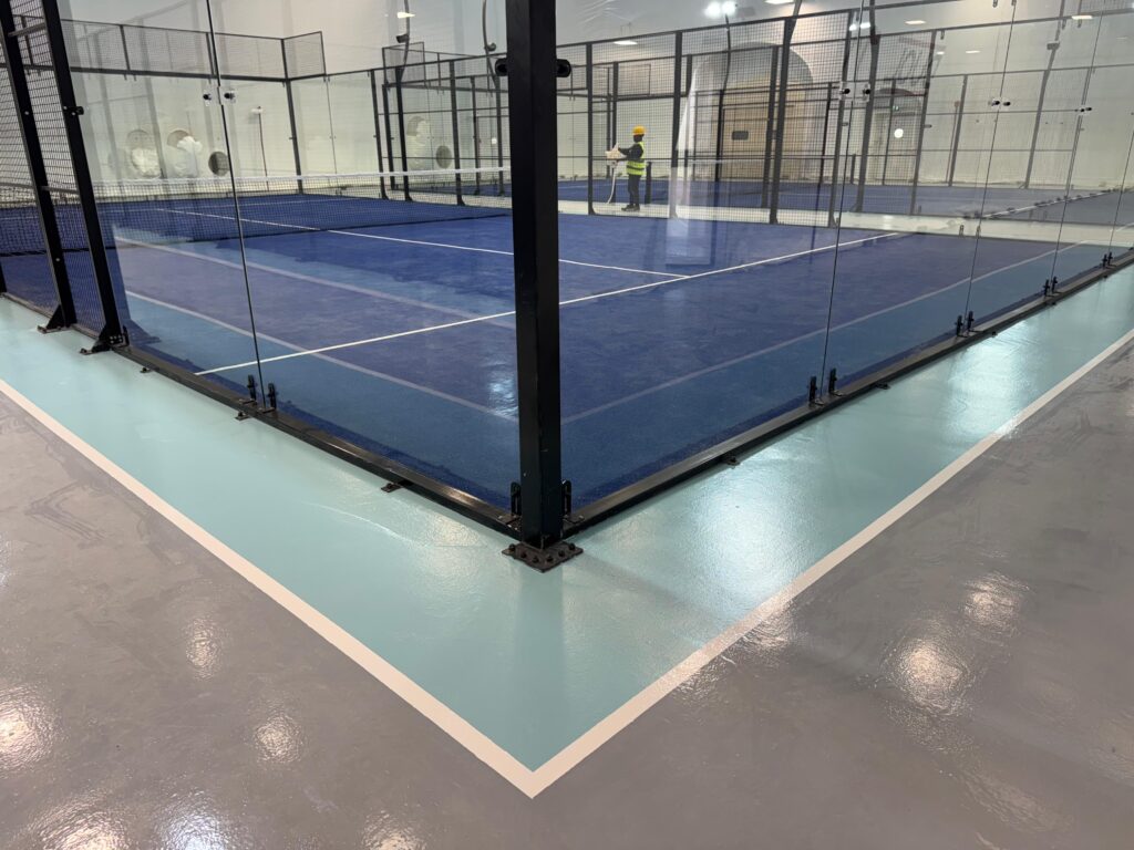 Epoxy painting Dome midra recreation center Dahran Aramco