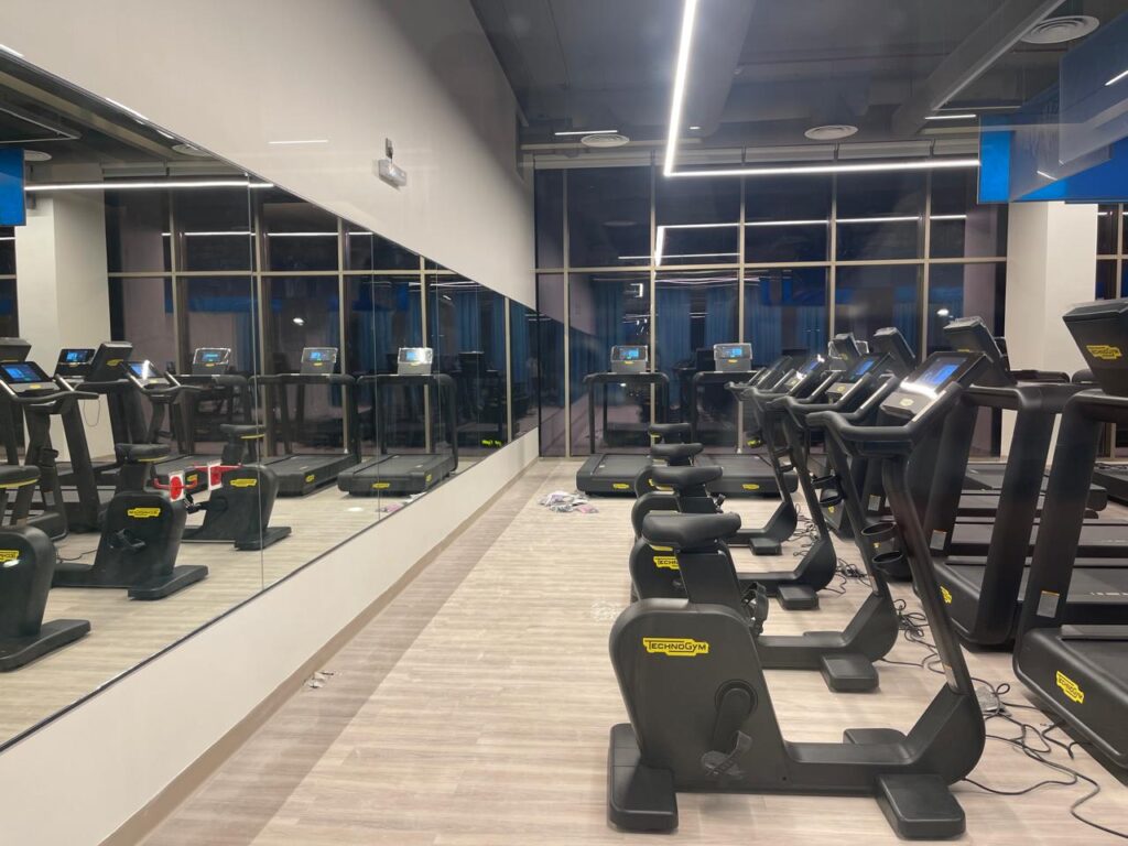 Rubber flooring Fitness Lounge Saihat